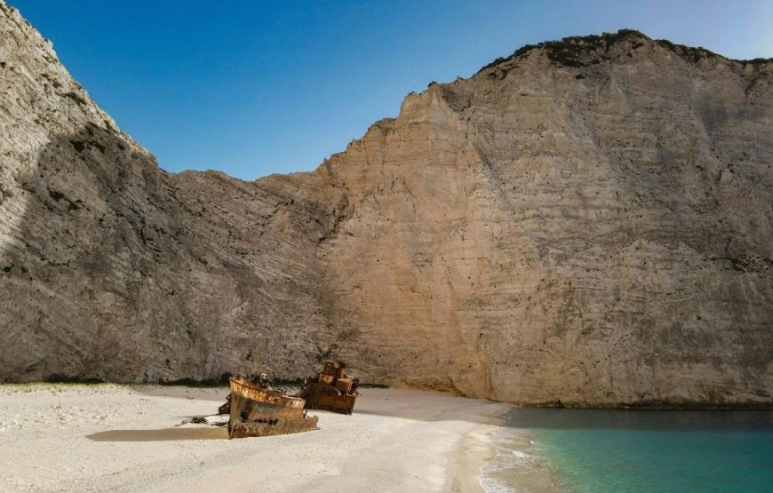 The Shipwreck and the Blue Caves Privately yours – The Most Photographed View in Greece (Group Price)