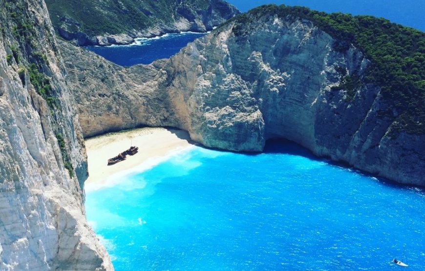 The Shipwreck and the Blue Caves Privately yours – The Most Photographed View in Greece (Group Price)