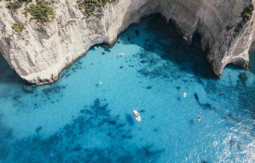 The Shipwreck and the Blue Caves Privately yours – The Most Photographed View in Greece (Group Price)