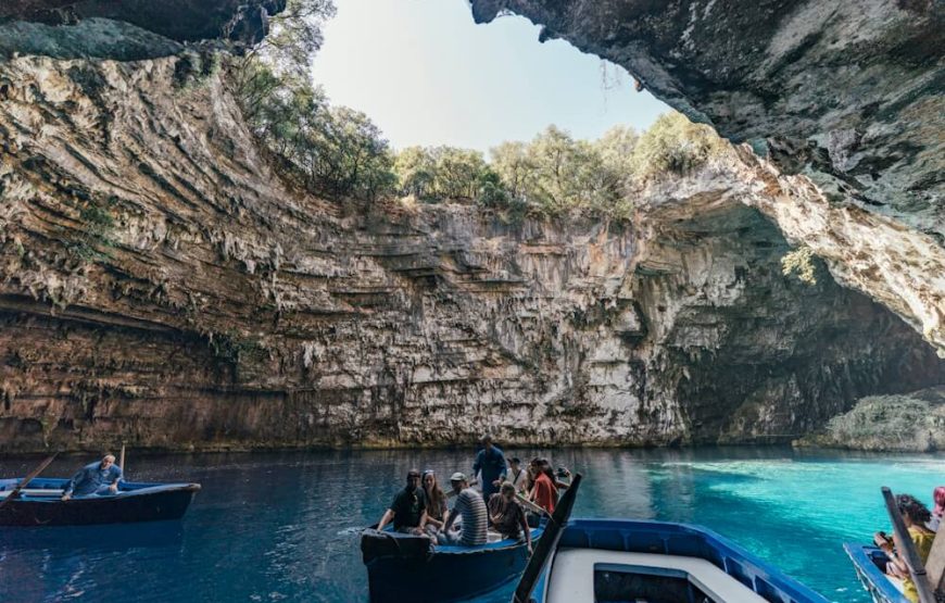 Kefalonia Privately Yours Underground Lakes — Sacred Monasteries & the Blue of Myrtos Beach (Group Price)