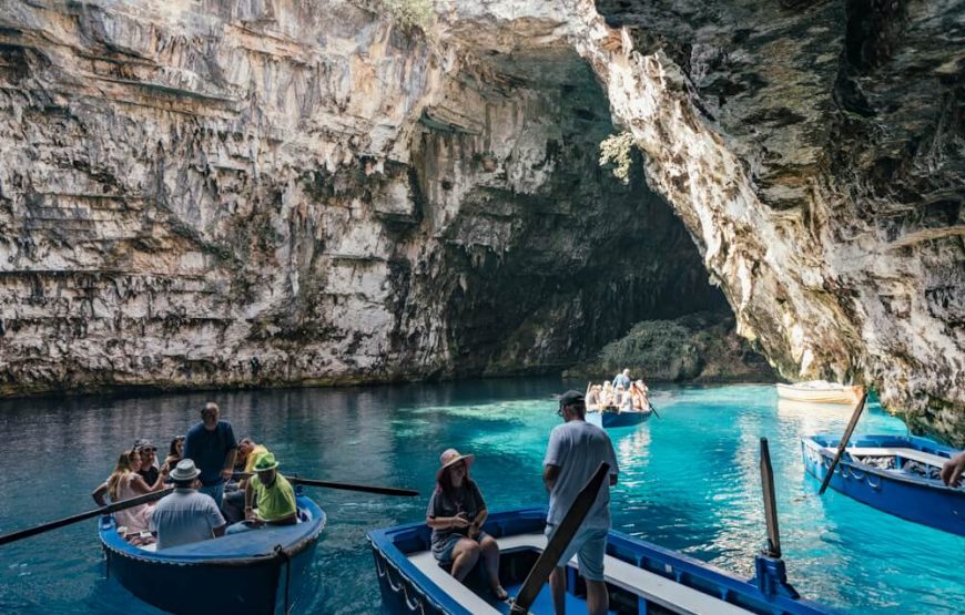 Kefalonia Privately Yours Underground Lakes — Sacred Monasteries & the Blue of Myrtos Beach (Group Price)