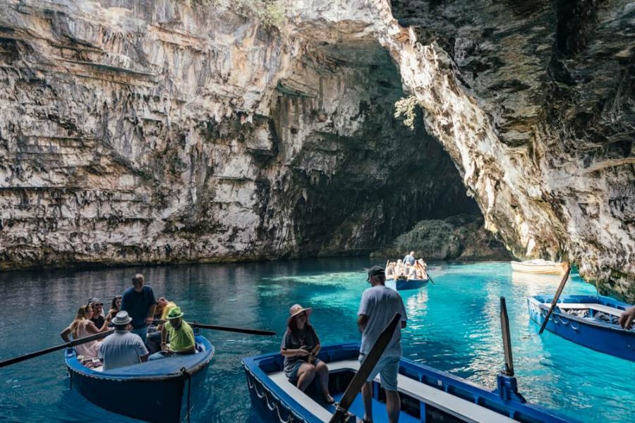 Kefalonia Privately Yours Underground Lakes — Sacred Monasteries & the Blue of Myrtos Beach (Group Price)